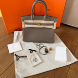 Hermés - Birkin Bag 30 - 2023 - Etoupe - Gold Hardware