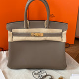 Hermés - Birkin Bag 30 - 2023 - Etoupe - Gold Hardware